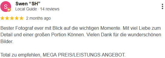 Bewertung 5 Sterne Google